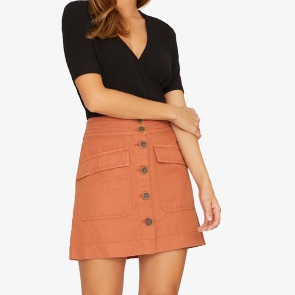 Sanctuary Desert Button Front Mini Skirt Medium